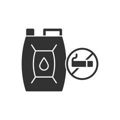 Oil Gallon Icon - No Smoking Icon
