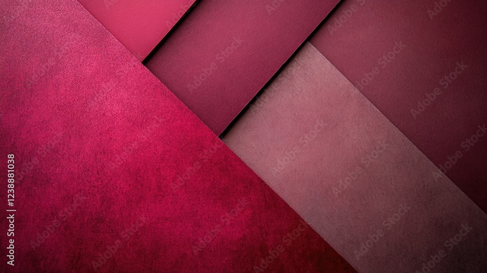 Poster geometric abstract background with overlapping red paper textures and gradients.