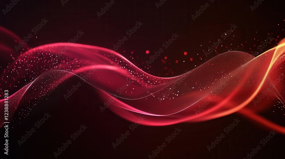 Poster dynamic abstract background with crimson and obsidian smoke tendrils intertwining, ember particles r