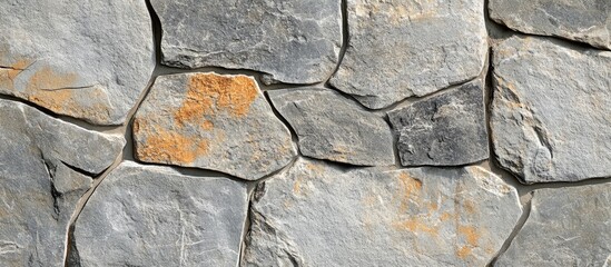 Stone Wall Texture with Irregular Pattern and Natural Color Variations