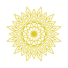 Luxury golden islamic mandala design