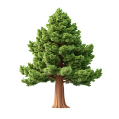 Fototapeta premium Illustration of a vibrant green pine tree standing tall.