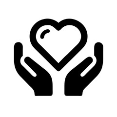 Hands holding a heart symbolizing love and care

