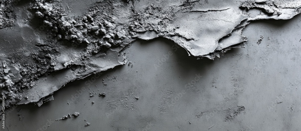 Aufkleber textured wet concrete surface with rough patches and smooth areas