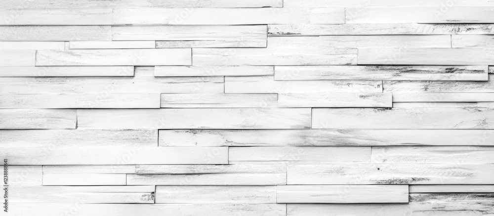 Poster whitewashed wooden plank wall texture with horizontal alignment and subtle weathering