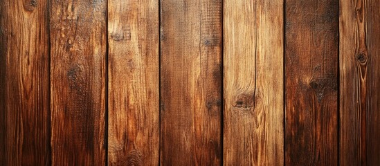 Naklejka premium Wooden planks background with natural texture and warm brown tone.