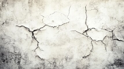 Obraz premium Cracked and Weathered Concrete Wall Texture with Natural Patterns