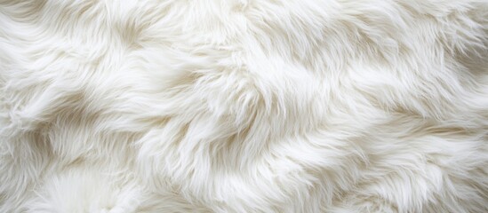 White fluffy faux fur texture with soft, wavy fibers.