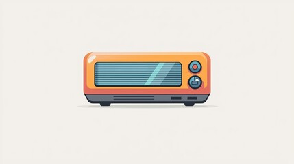 Retro Orange Electric Oven Appliance Design