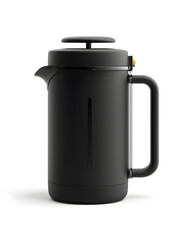 Stylish black French press coffee maker for brewing rich and flavorful coffee at home or office