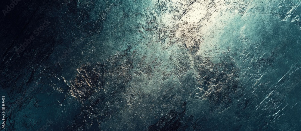 Canvas Prints abstract textured background with dark and light turquoise brush strokes and scratches.