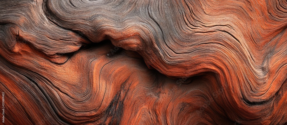 Aufkleber abstract pattern of swirling red and gray rock formations with textured surface
