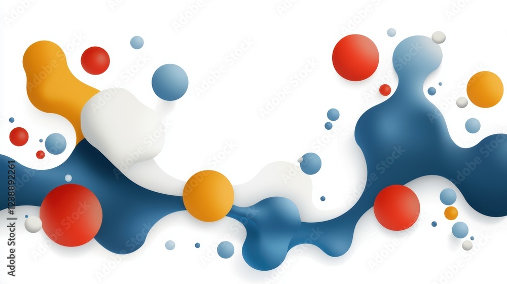 Poster abstract art background with colorful shapes, modern design and creative expression