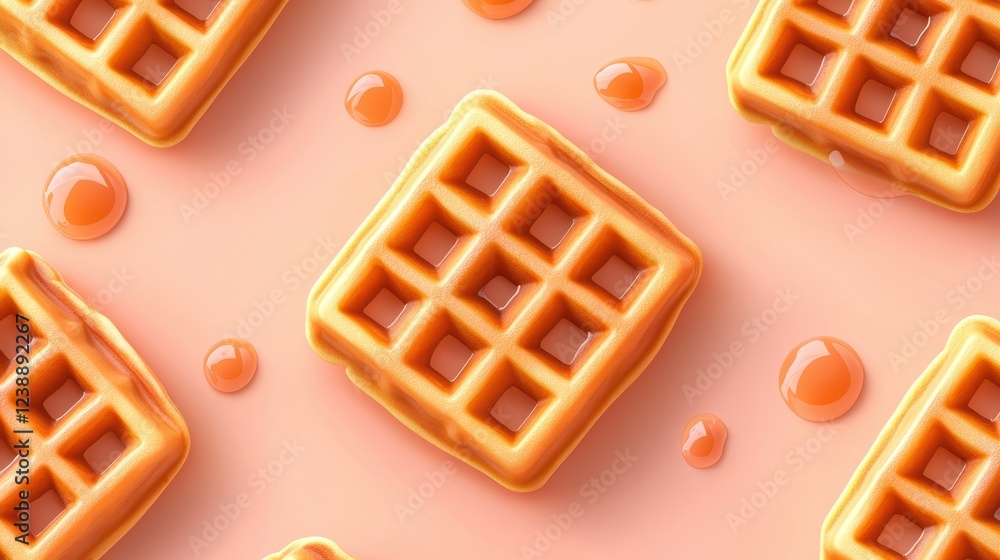 Poster geometric harmony, seamless pattern of interlocking squares creating a modern abstract backdrop