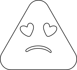 Playful Triangle Character with Hand-Drawn 