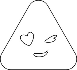 Playful Triangle Character with Hand-Drawn 