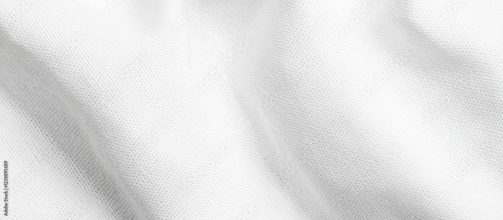 Poster close-up of smooth white fabric texture with soft folds and shadows