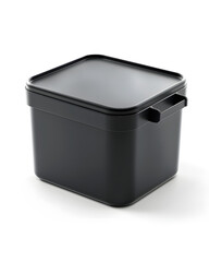 Stylish black storage container for home organization and decoration in modern living spaces at any time of year