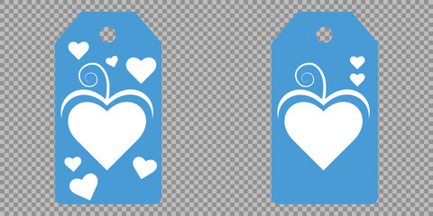 Price tag collection. Blank cardboard price tags. Retail product sticker elements with deal, hot price. Set of sale tags and labels. Set of gift or price tags shapes with hearts and love. EPS10