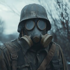 WWI Gas Mask Soldier