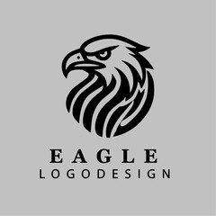  Majestic Tribal Eagle Head Logo Design Vector for Branding, Emblems, and Digital Artwork Projects in Black and White Style

