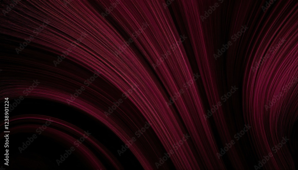 Aufkleber abstract crimson swirl with curved lines and dynamic motion, ideal for modern digital art or graphic design projects