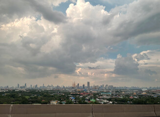 clouds over the city, pattaya
