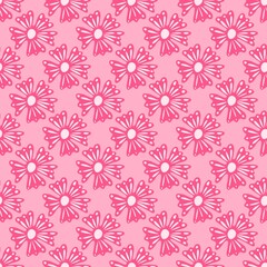 Pink Daisy Repeating Pattern