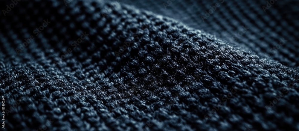 Poster close-up of textured dark fabric surface with detailed weave pattern
