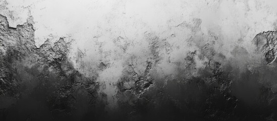 Black and White Abstract Watercolor Texture with Gradient and Copy Space