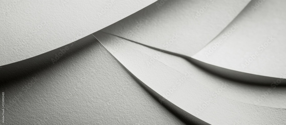Poster abstract overlapping layers of textured white paper background