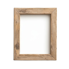 Fototapeta premium A rustic wooden frame with a blank space for images or artwork to be displayed.