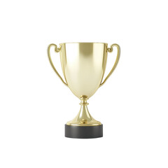 A shiny gold trophy symbolizing victory and achievement in sports competitions.