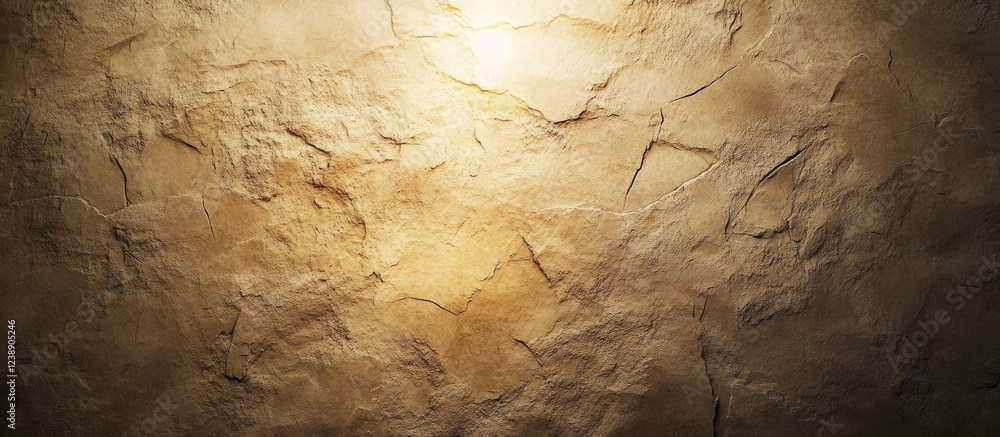 Aufkleber textured stone wall with uneven surface patterns and warm lighting effect.