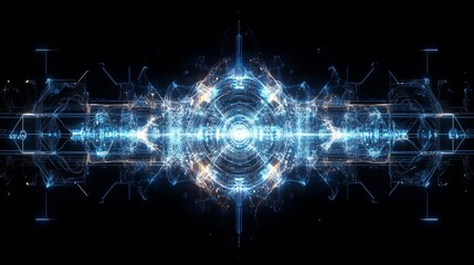 Obraz premium Future technology photosensitive particles