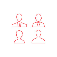 Man icons set vector. male vector. human symbol.