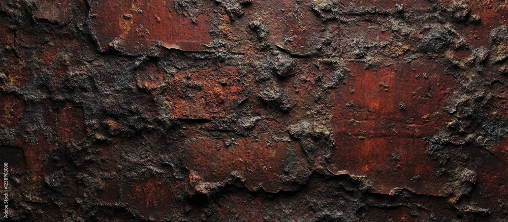 Poster close-up of weathered brown tree bark with rough texture and visible cracks.