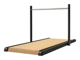 Gymnastic or fitness training equipment plyometric box jump with horizontal bar, isolated on transparent background, PNG, cut out