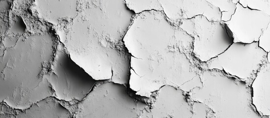 Obraz premium Cracked Dry Earth Texture in Grayscale Providing Natural Rough Surface Details