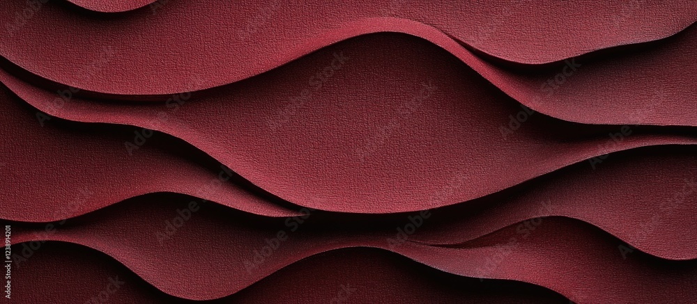 Aufkleber abstract layered red paper waves background design with shadow effects