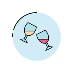 Toasting vector icon