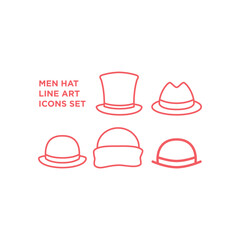 Top hat icons set vector illustration.