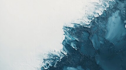 Abstract Blue and White Textured Paint Background with Copy Space