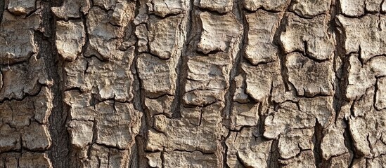 Close-up of textured tree bark showing rough surface detail