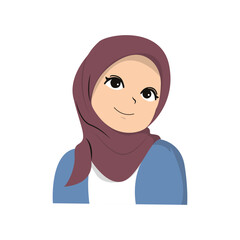 Woman Cute Hijab Illustration
