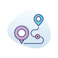 Wrong Route vector icon