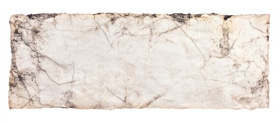 Rectangular aged parchment paper with textured surface and visible creases