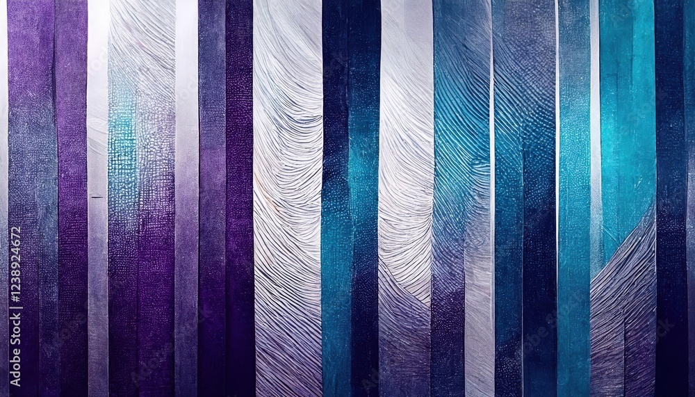 Poster abstract vertical line pattern with textured gradient in blue and purple tones, modern digital background for design and branding

