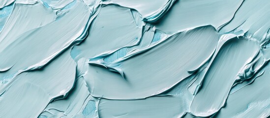 Obraz premium Textured blue oil paint strokes on canvas background