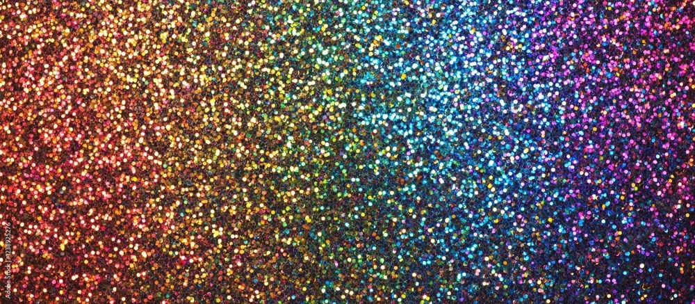 Poster colorful glitter texture background with rainbow gradient and sparkles